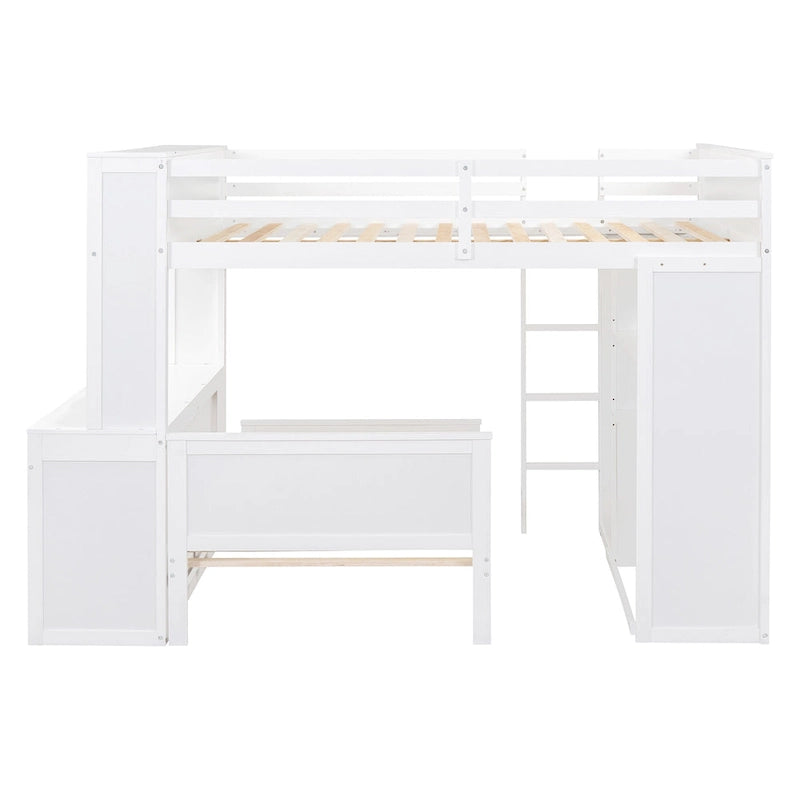 Lit mezzanine pleine grandeur avec un lit simple indépendant