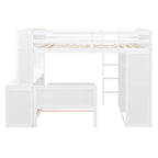 Lit mezzanine pleine grandeur avec un lit simple indépendant