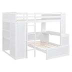 Lit mezzanine pleine grandeur avec un lit simple indépendant