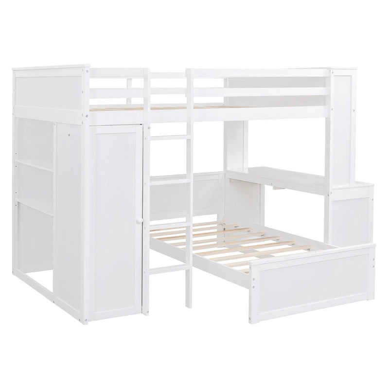 Lit mezzanine pleine grandeur avec un lit simple indépendant