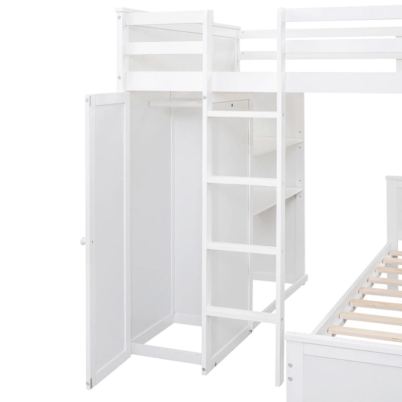 Lit mezzanine pleine grandeur avec un lit simple indépendant