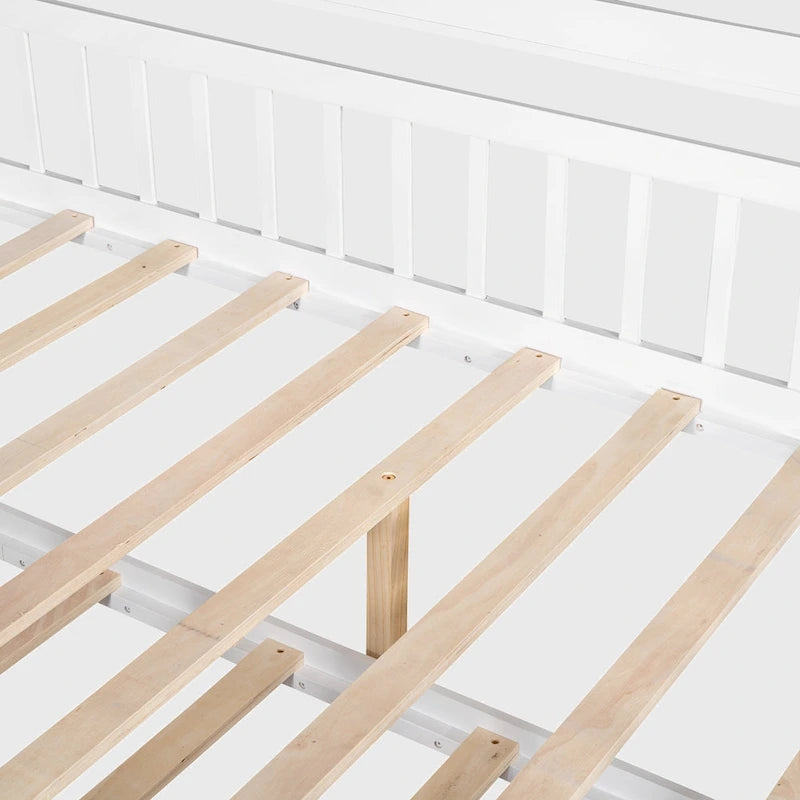 Lit cabane double avec lit gigogne simple