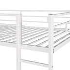 Lit mezzanine en métal pour lits jumeaux avec bureau et étagères