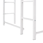 Lit mezzanine en métal pour lits jumeaux avec bureau et étagères