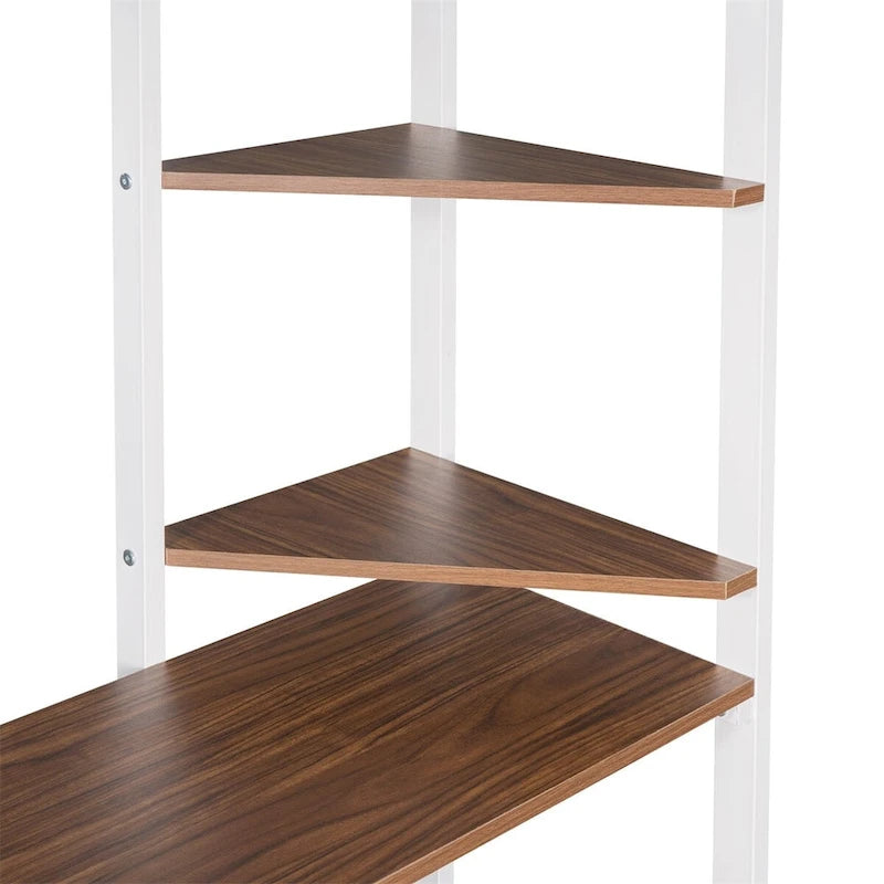 Lit mezzanine en métal pour lits jumeaux avec bureau et étagères