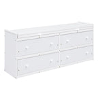 Lit mezzanine en bois, taille double, avec bureau escamotable et 4 tiroirs