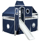 Lit mezzanine Merax double/simple avec tente et tour