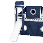 Lit mezzanine Merax double/simple avec tente et tour
