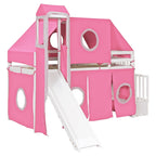 Lit mezzanine Merax double/simple avec tente et tour