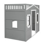 Lit mezzanine élégant en pin, taille double, avec échelle, construction robuste