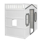 Lit mezzanine élégant en pin, taille double, avec échelle, construction robuste
