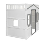 Lit mezzanine élégant en pin, taille double, avec échelle, construction robuste
