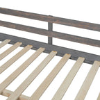 Loft Bed with U-shaped Desk, Drawers and Storage Shelves,Full/Twin Size