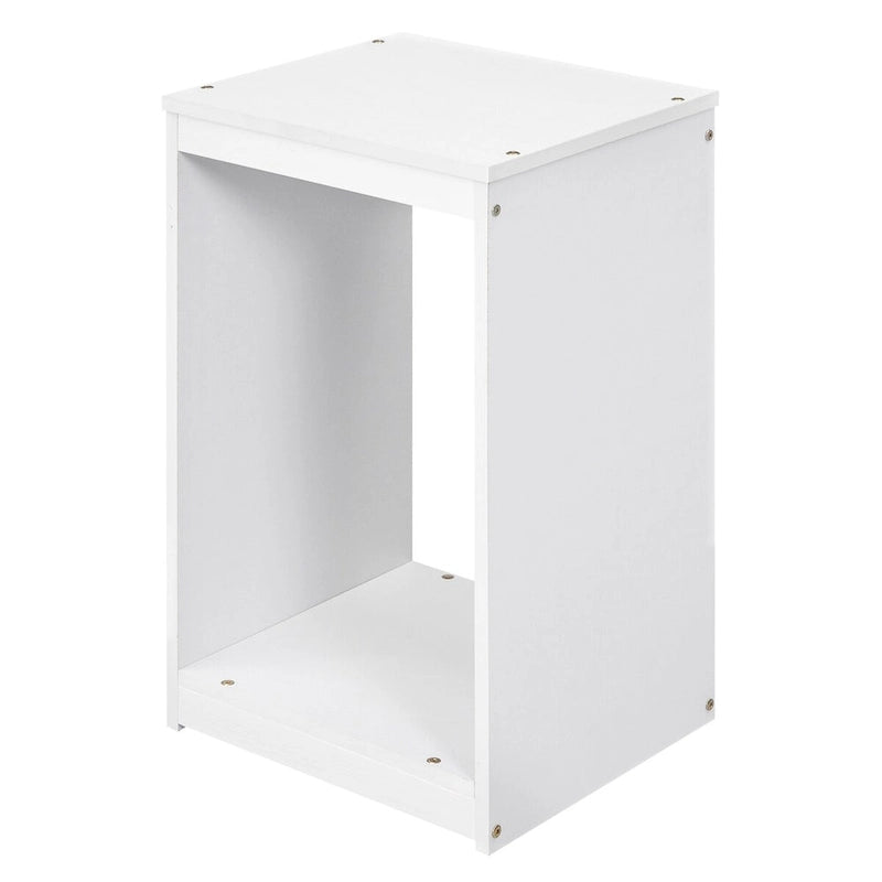Lit mezzanine double/grand avec bureau de rangement multiple, lumière LED et tablette de chevet, station de recharge, blanc